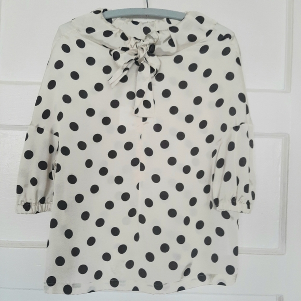 Hache Camicia Drop Shoulder Tie Neck Silk Blouse Tessuto